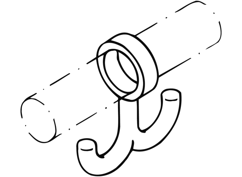 33.1700 Двойной крючок для гардероба HEWI System 111 | Polyamid  - Вид №4