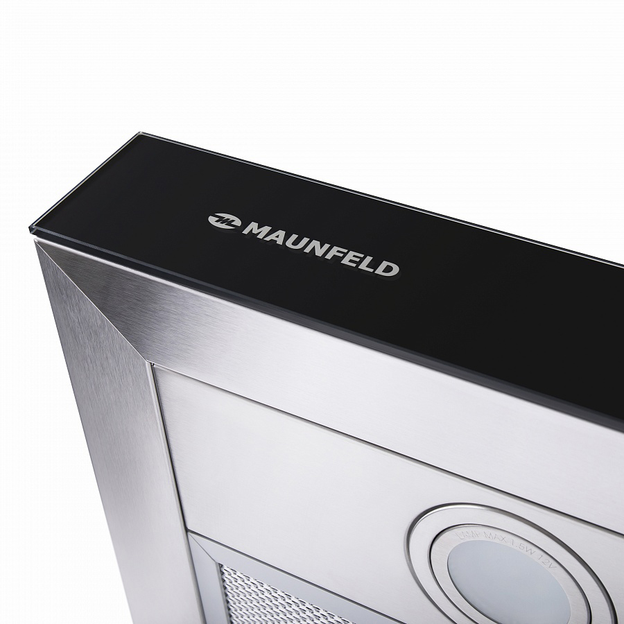 TSH 90 Inox Вытяжка tsh 90 ""нержавейка""/ • тип: настенная• цвет: нерж.сталь+черный• управление: сенсорное• ширина, мм: 900• полная потребляемая мощность, вт: 200• количество скоростей: 3• максимальная производительность, м3/ч: 800• диаметр воздуховода Santreyd  - Вид №9