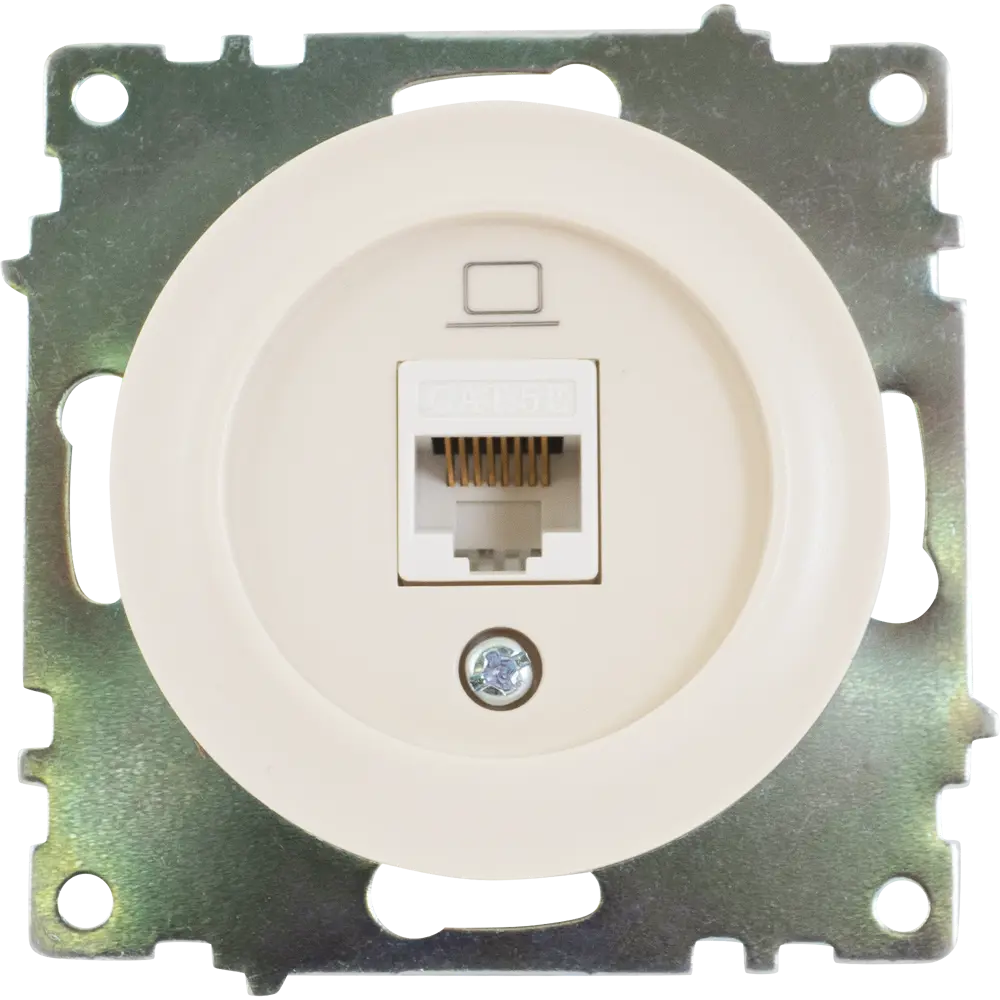 Розетка компьютерная встраиваемая Onekey Florence RJ45 UTP cat 5 цвет бежевый ONEKEYELECTRO STLM-2178922