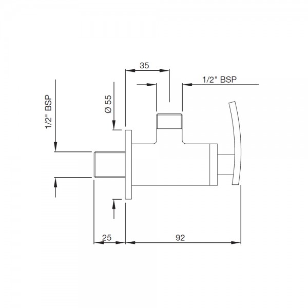 SIG-GRF-41053 Угловое подключение Artize Signac Графит  - Вид №1