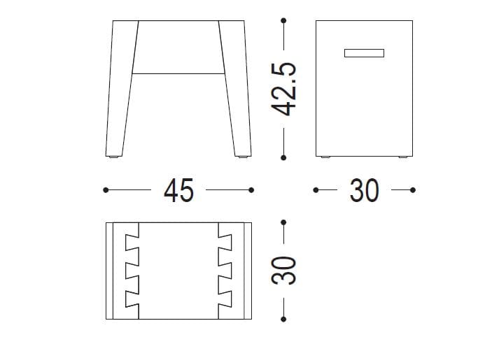 Низкий кедровый стул Riva 1920 INSIEME ARCH-00011132 - Вид №1