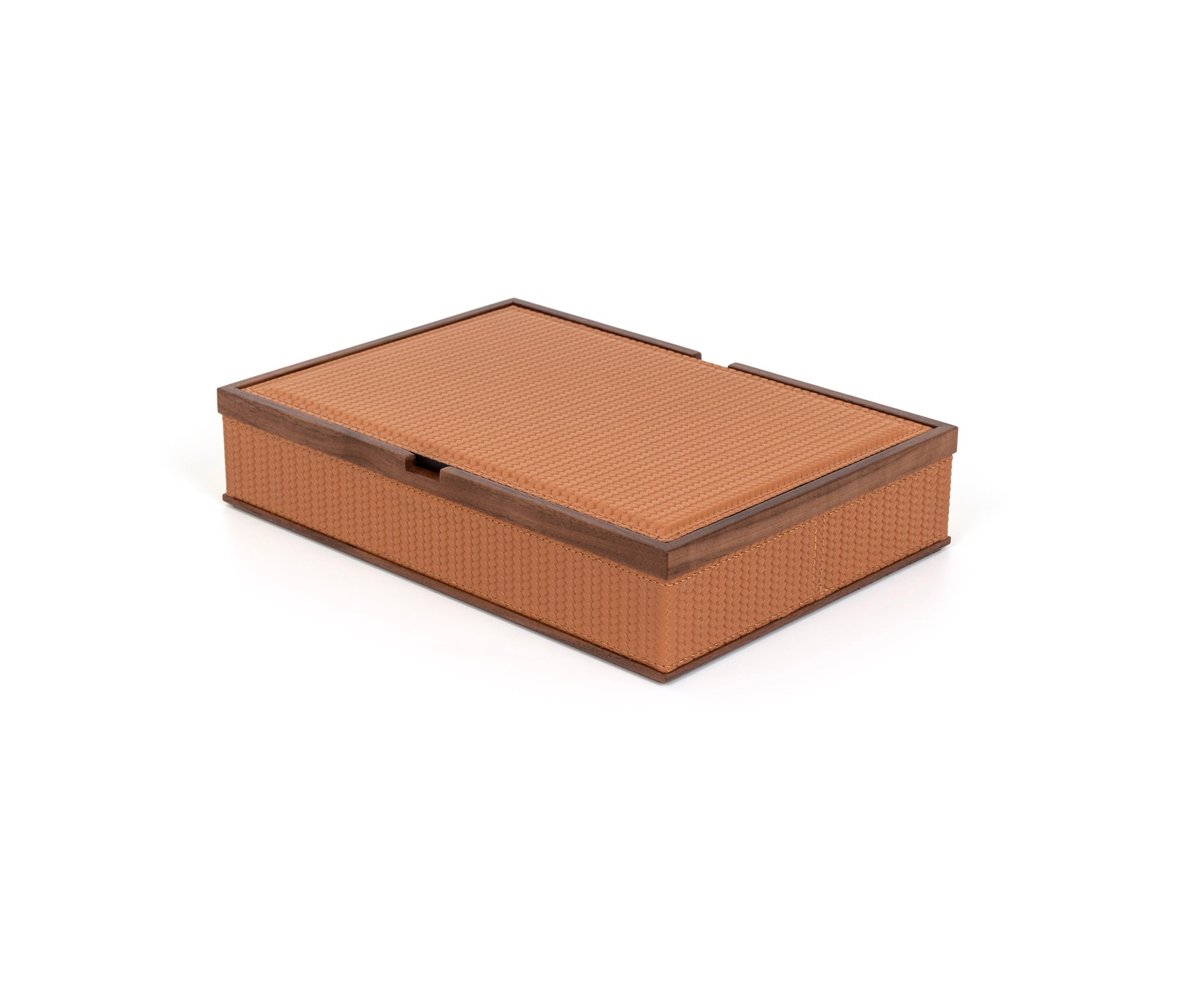 Прямоугольная шкатулка Astrea - 33X24XH7 см / зернистая кожа_coffee Pinetti 00.1434.029.015 - Вид №2