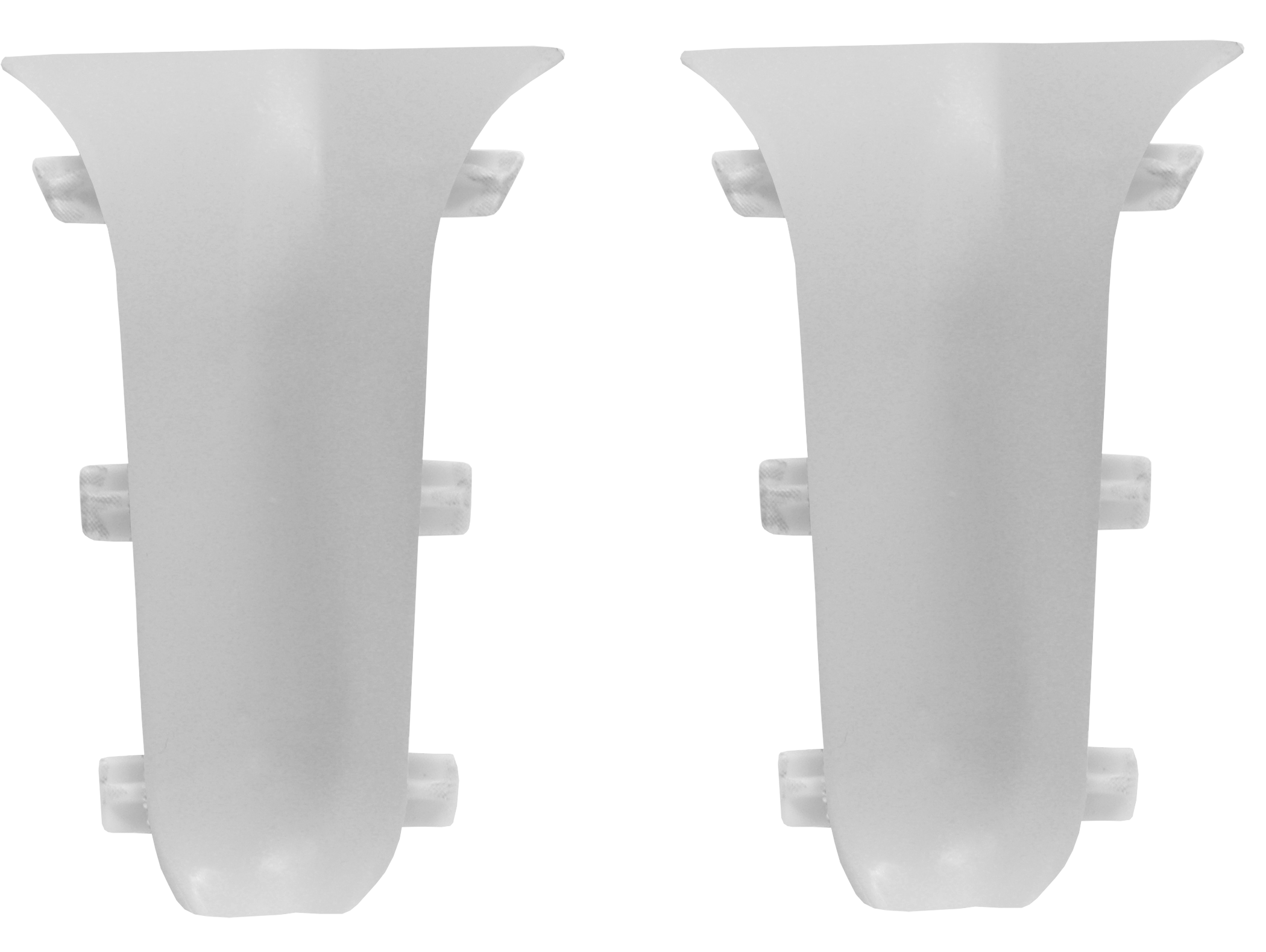 83411597 Угол для плинтуса внутренний белый матовый 70 мм 2 шт. STLM-0041161 Santreyd 