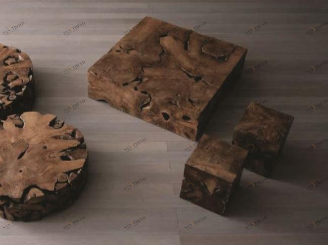 ELITE TO BE Квадратный журнальный столик из тикового бриара Eno sun-id-1501545