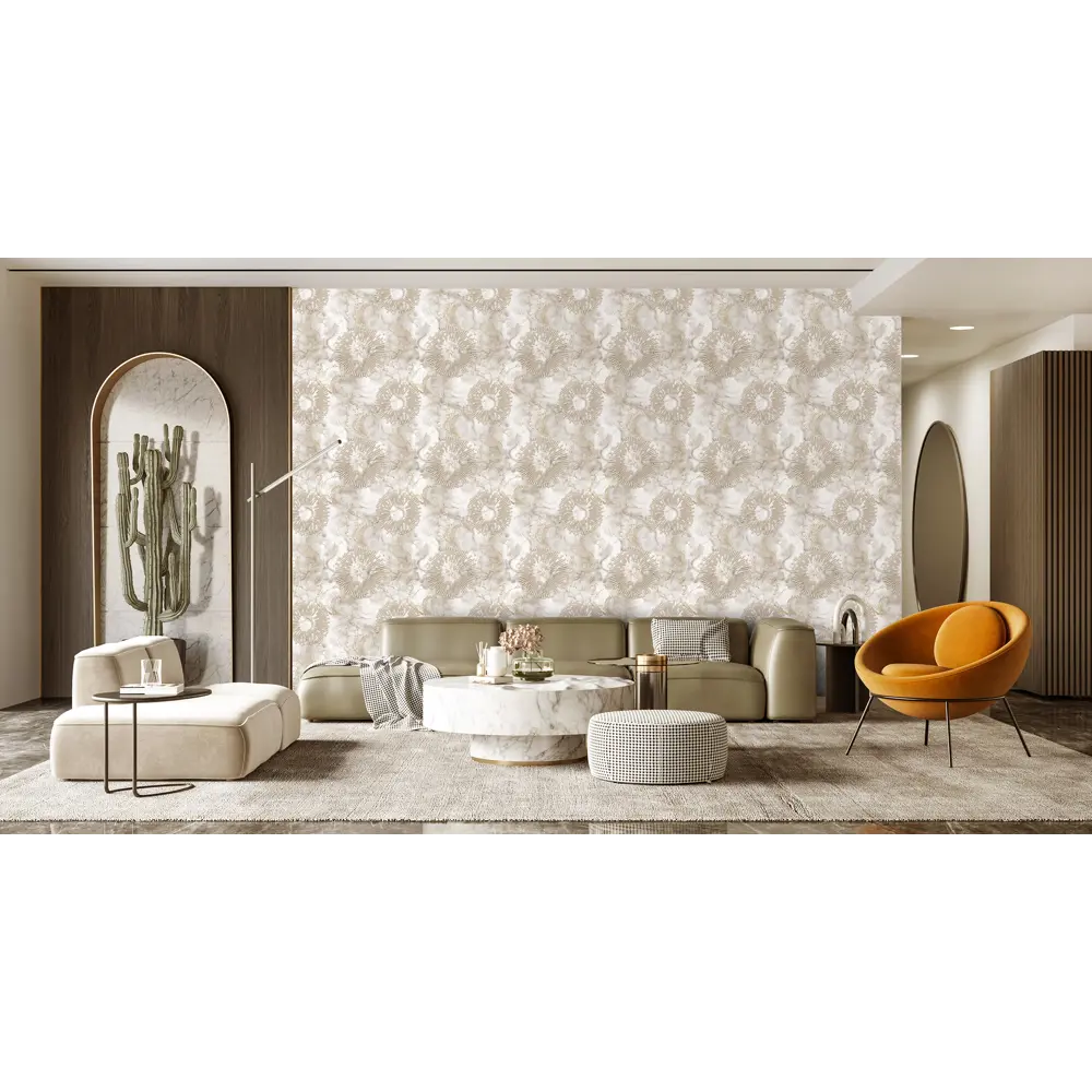 Обои флизелиновые Solo Disco бежевые 1.06 м 201902 STLM-2037225 - Вид №2