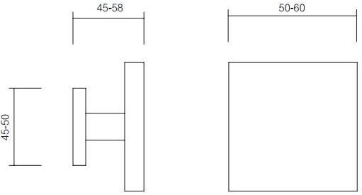 Pasini Ручка дверная из латуни Quadrata 0530  - Вид №1