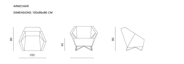 Тканевое кресло prostoria 3angle ARCH-00056559 - Вид №3