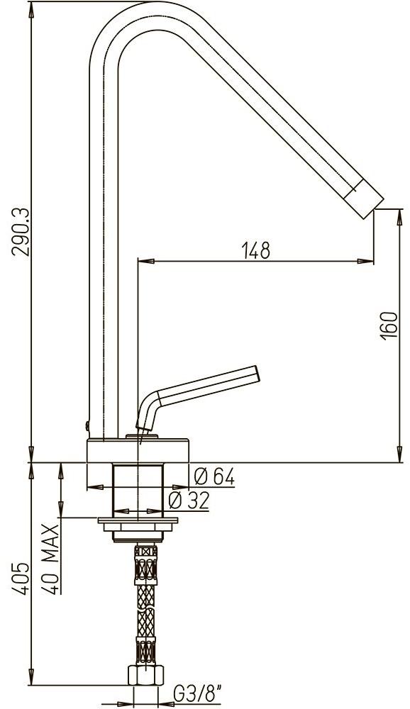 Paini Pixel 81CR572NEWKM смеситель для кухни - Вид №2