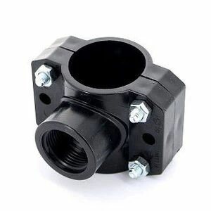 Врезка монтажная 50 x 1" ВР, 4 болта, для труб ПНД UNIDELTA