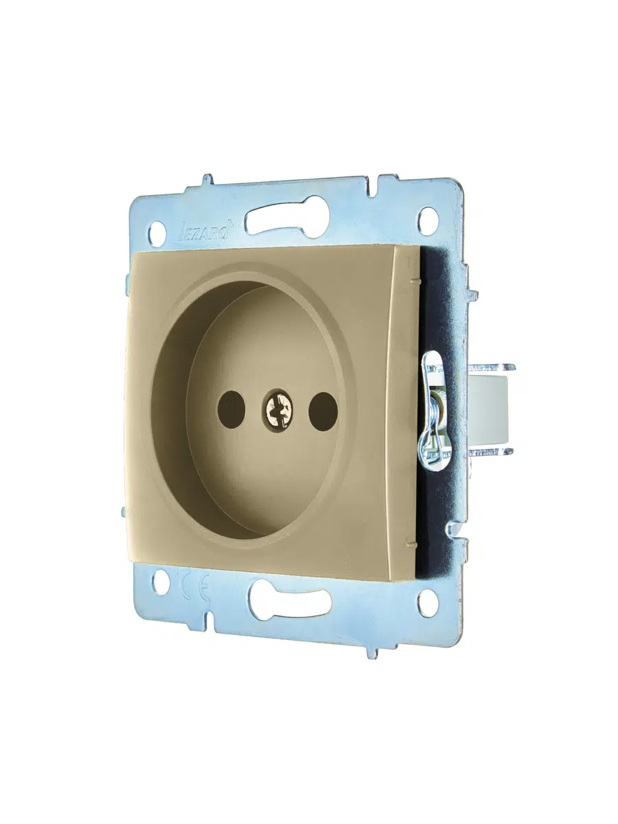 ASTI Розетка б/з ПБТ золото механизм LEZARD 7081-3688-121B