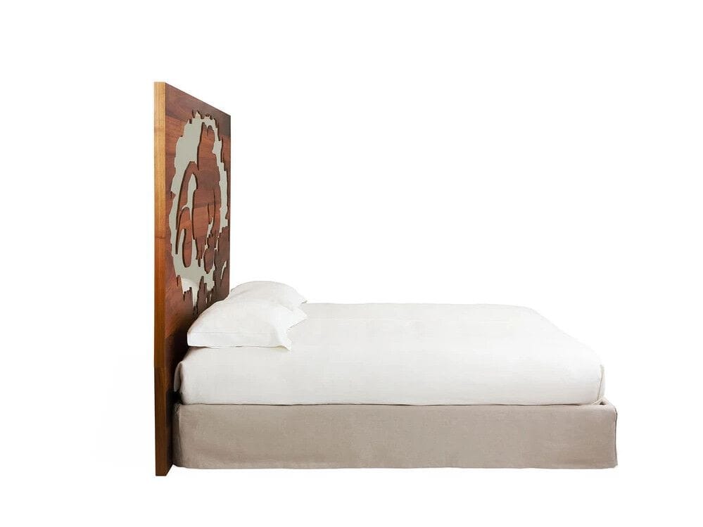 Деревянная двуспальная кровать с высоким изголовьем Lando DAMASCO ARCH-00034411 - Вид №2