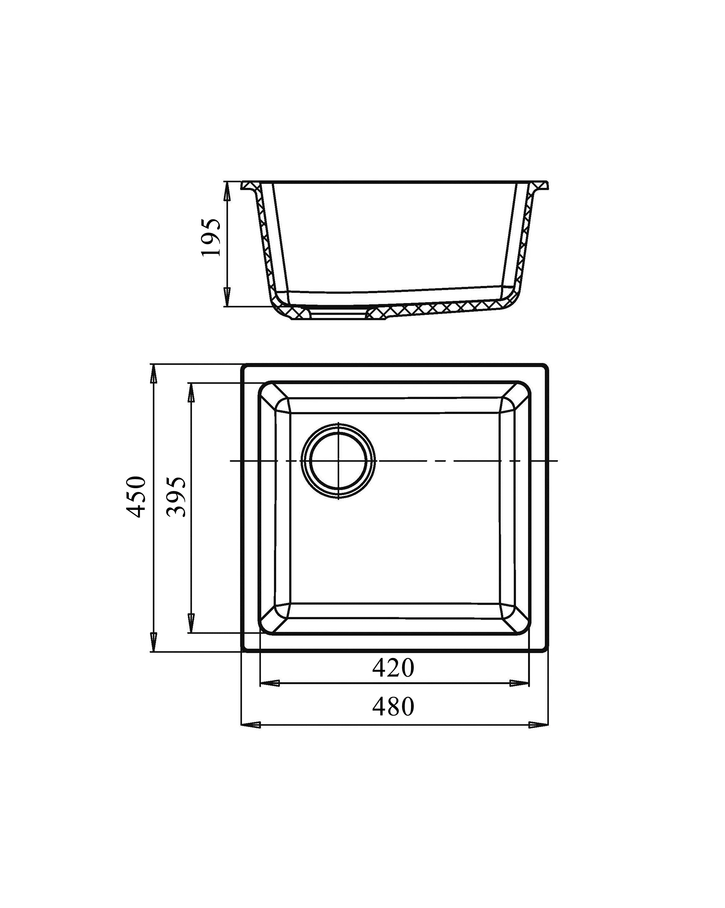 Кухонная мойка Кварц Ewigstein S569 GranFest 4540-S569 - Вид №1