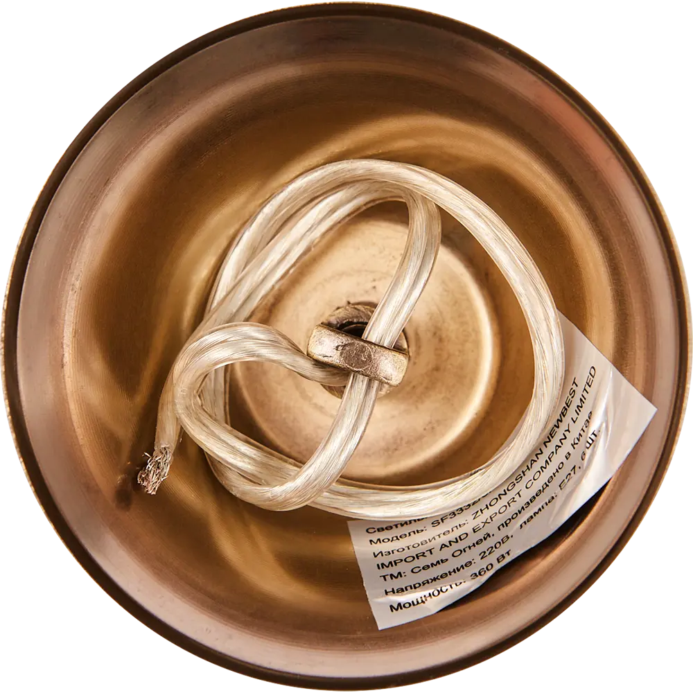 Люстра потолочная Семь огней Илана 6 ламп 18 м² цвет бронза STLM-2207248 - Вид №7