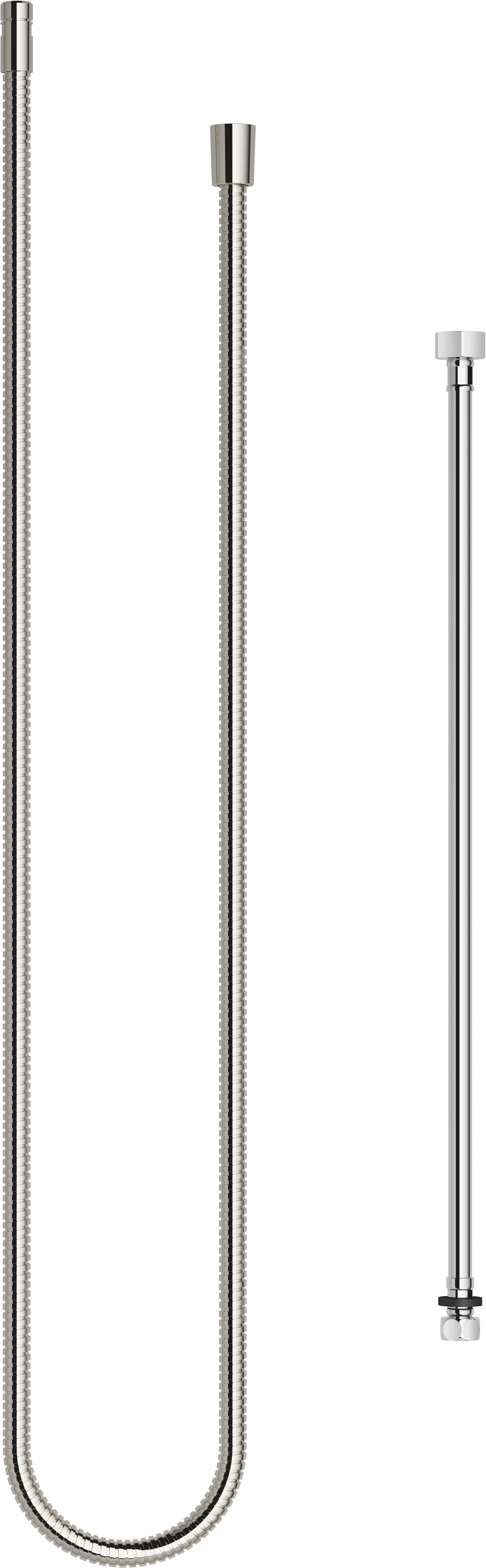 Металлический душевой шланг из двух частей 1/2" x 3/8" x 2250 мм - Платиновый