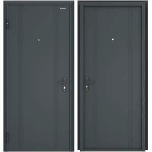 Дверь входная металлическая Эко 98x205 см левая антрацит