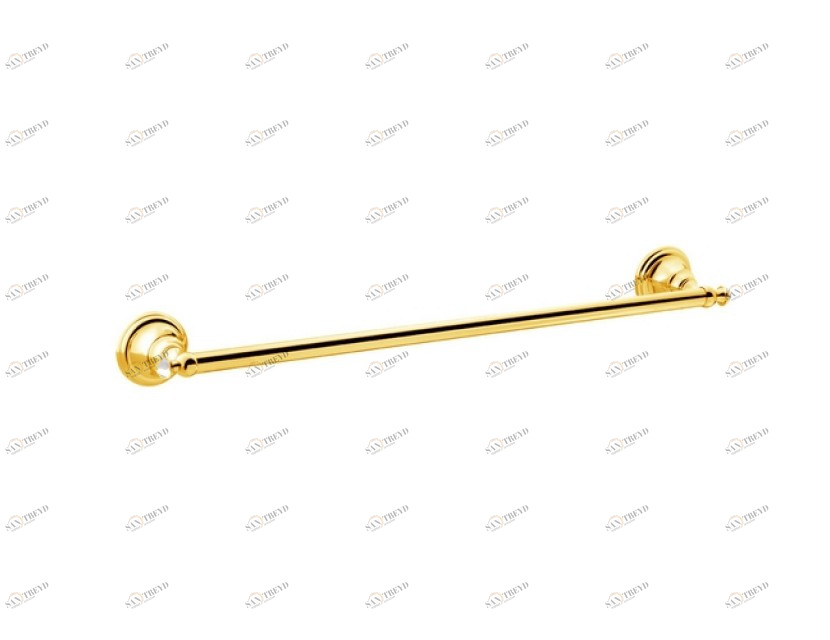 036272.000.01 Вешалка для полотенец 600мм с кристаллами сваровски Золото 24К Mestre Pacifica