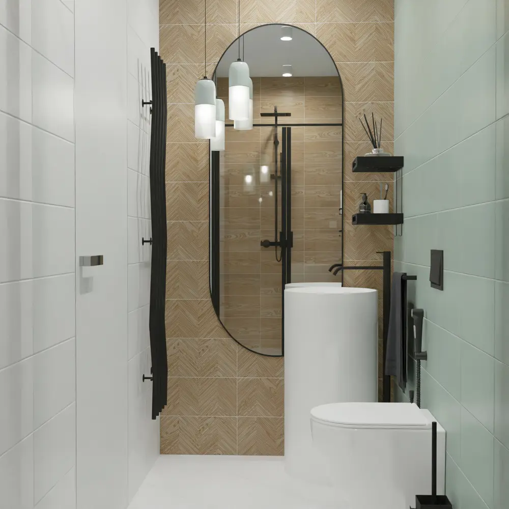 Плитка настенная Mersey Mono 20x40 см 1.2 м² матовая цвет белый Santreyd STLM-2119905 - Вид №6