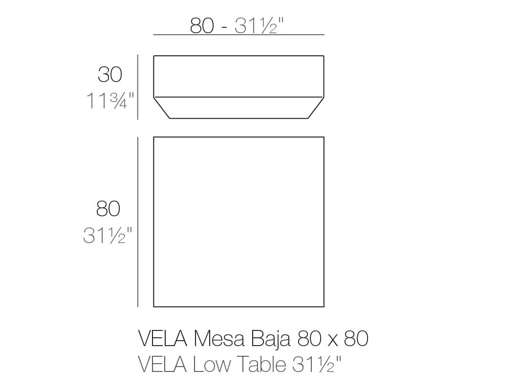 Квадратный садовый стол из полиэтилена Vondom ARCH-00032591 - Вид №7