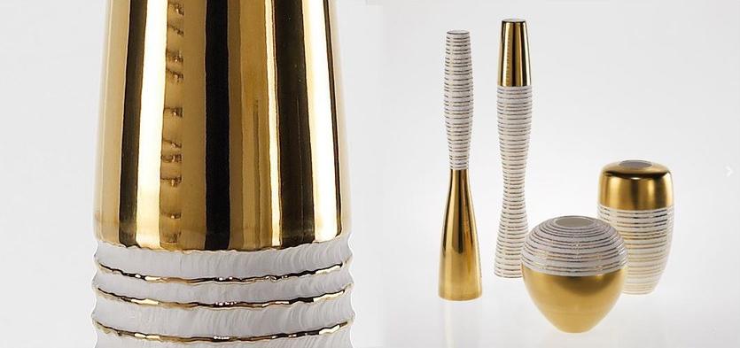 Fos Ceramiche Фарфоровая ваза Antithesis oro e platino sun-id-1477263 - Вид №1