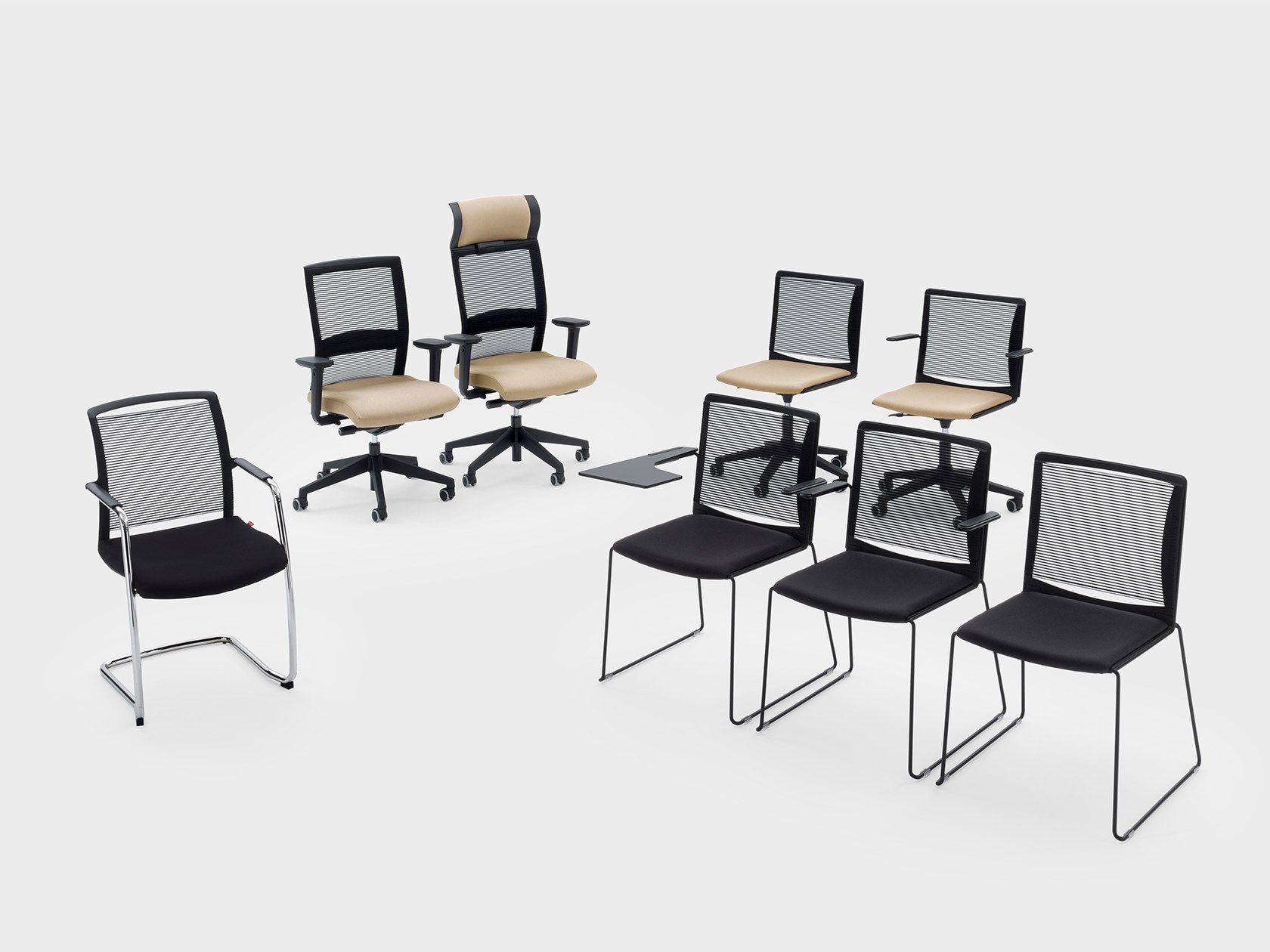 Регулируемый по высоте поворотный офисный стул из ткани Viganò Winner ARCH-00037618 - Вид №3