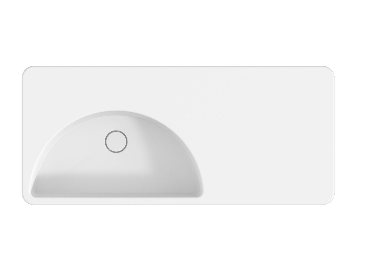 Керамическая раковина с одной столешницей Alice Ceramica Lunaris ARCH-00089088 - Вид №1