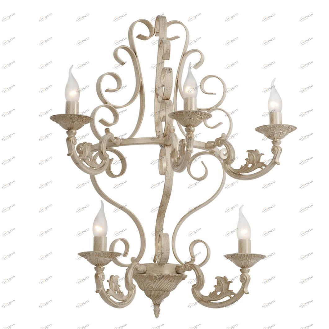 Бра настенное бежевое Vitaluce V1115/5A VITALUCE СВЕЧА 00-3889054 Бежевый 