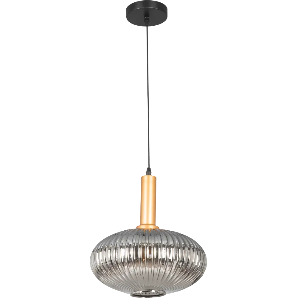 Подвесной светильник Toplight Pamella, 1 лампа, 8 м², цвет тёмный дымчатый/золото 82672375 STLM-2153337 