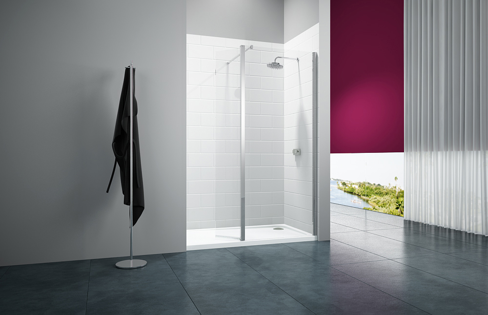 Душевая перегородка A04S0003 Merlyn 8 Series Хромированный - Вид №1