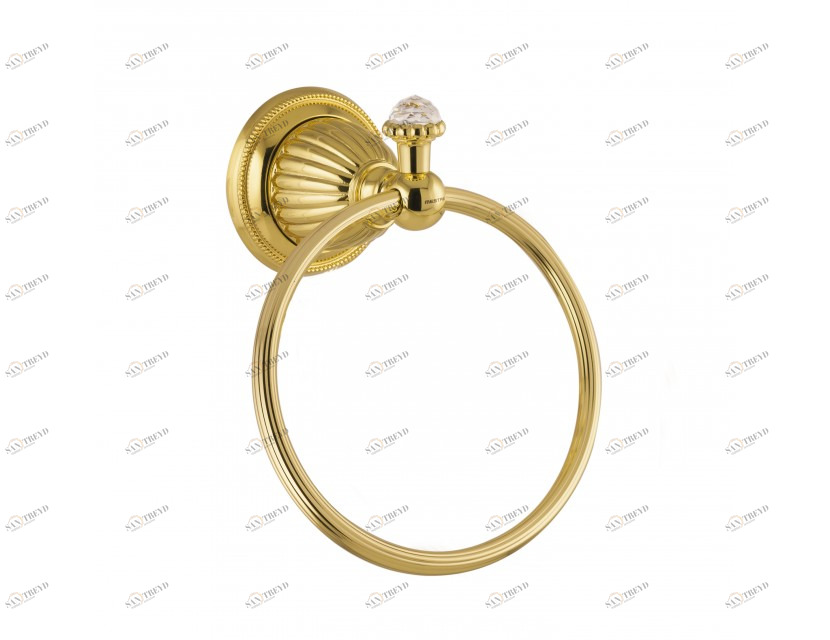 033273.000.52 Кольцо для полотенца 165мм с кристаллами сваровски Хром и золото 24К Mestre Artica