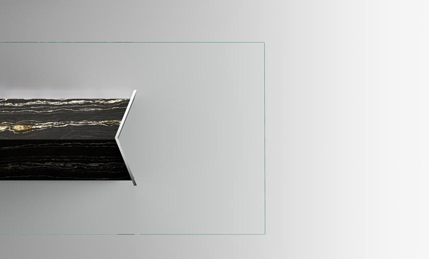 Tonelli Design Стол со стеклянной столешницей и основанием из нержавеющей стали и мрамора sun-id-1490834 - Вид №1