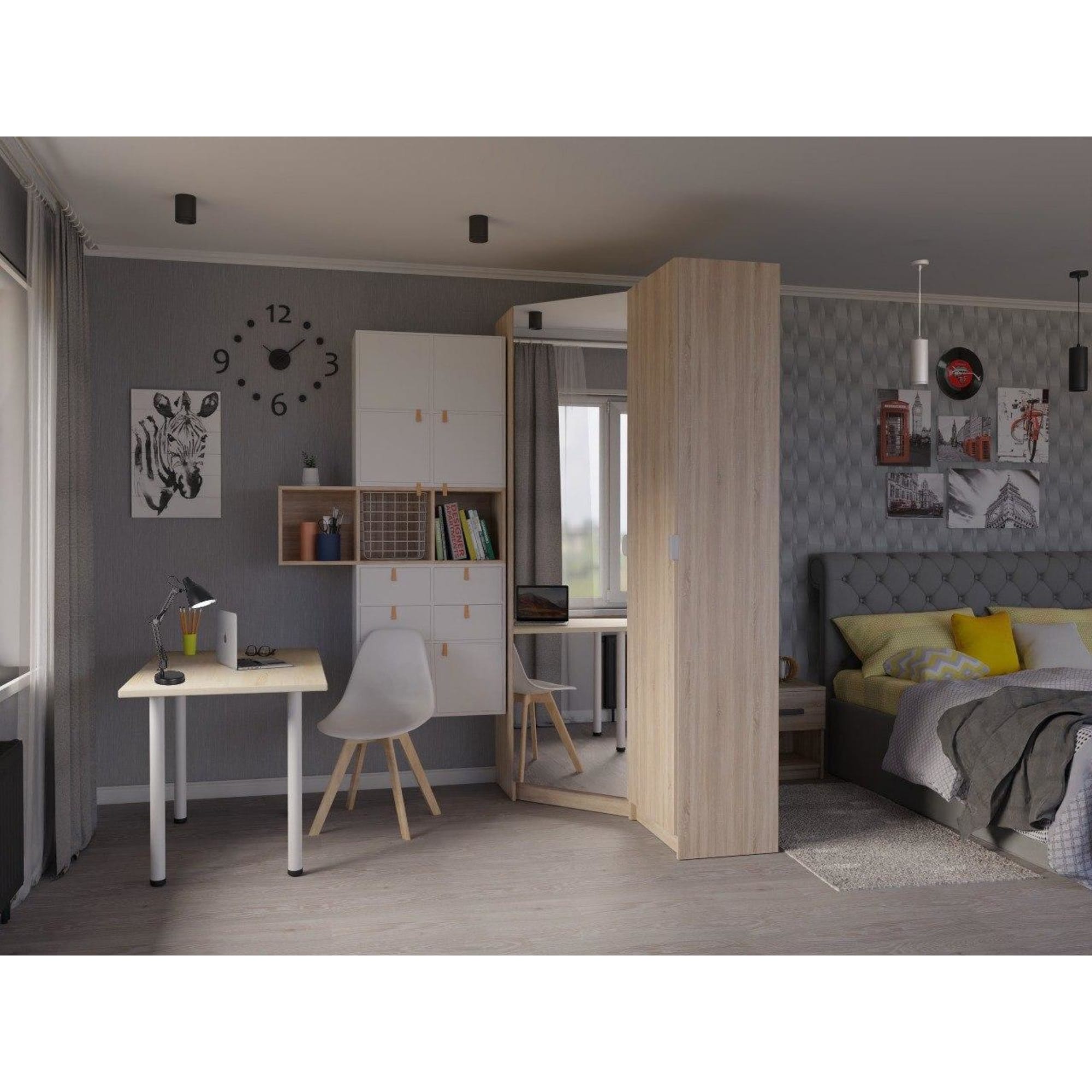 18662862 Каркас шкафа Лион 42x60x232 см цвет дуб сонома Santreyd  - Вид №9