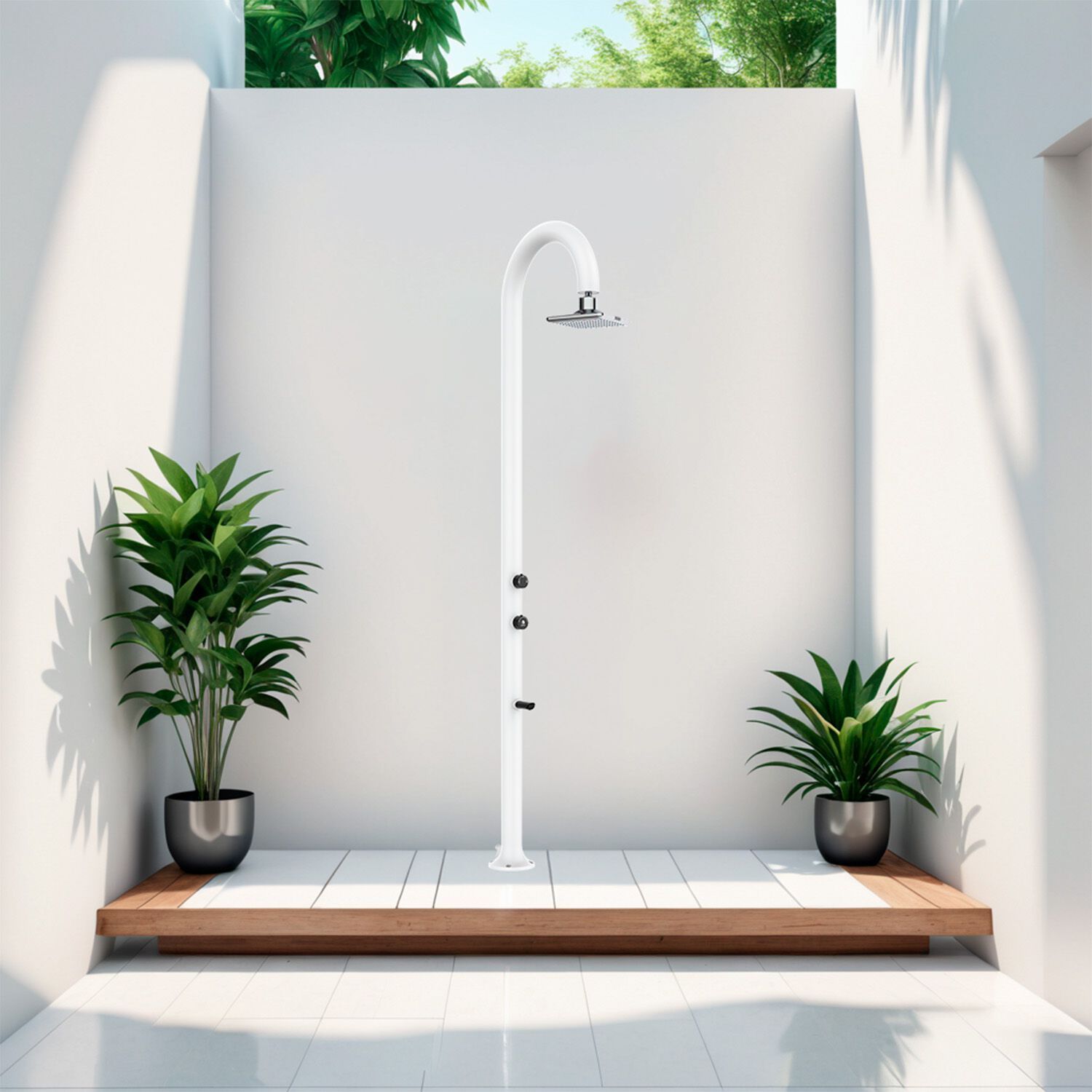 Алюминиевый душ на открытом воздухе с душем SINED LUNA ARCH-00061814 - Вид №3