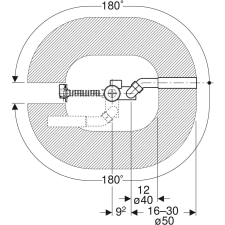 150.520.21.1 Слив для ванны Geberit с поворотным механизмом, d52, с декоративным комплектом Geberit  - Вид №2