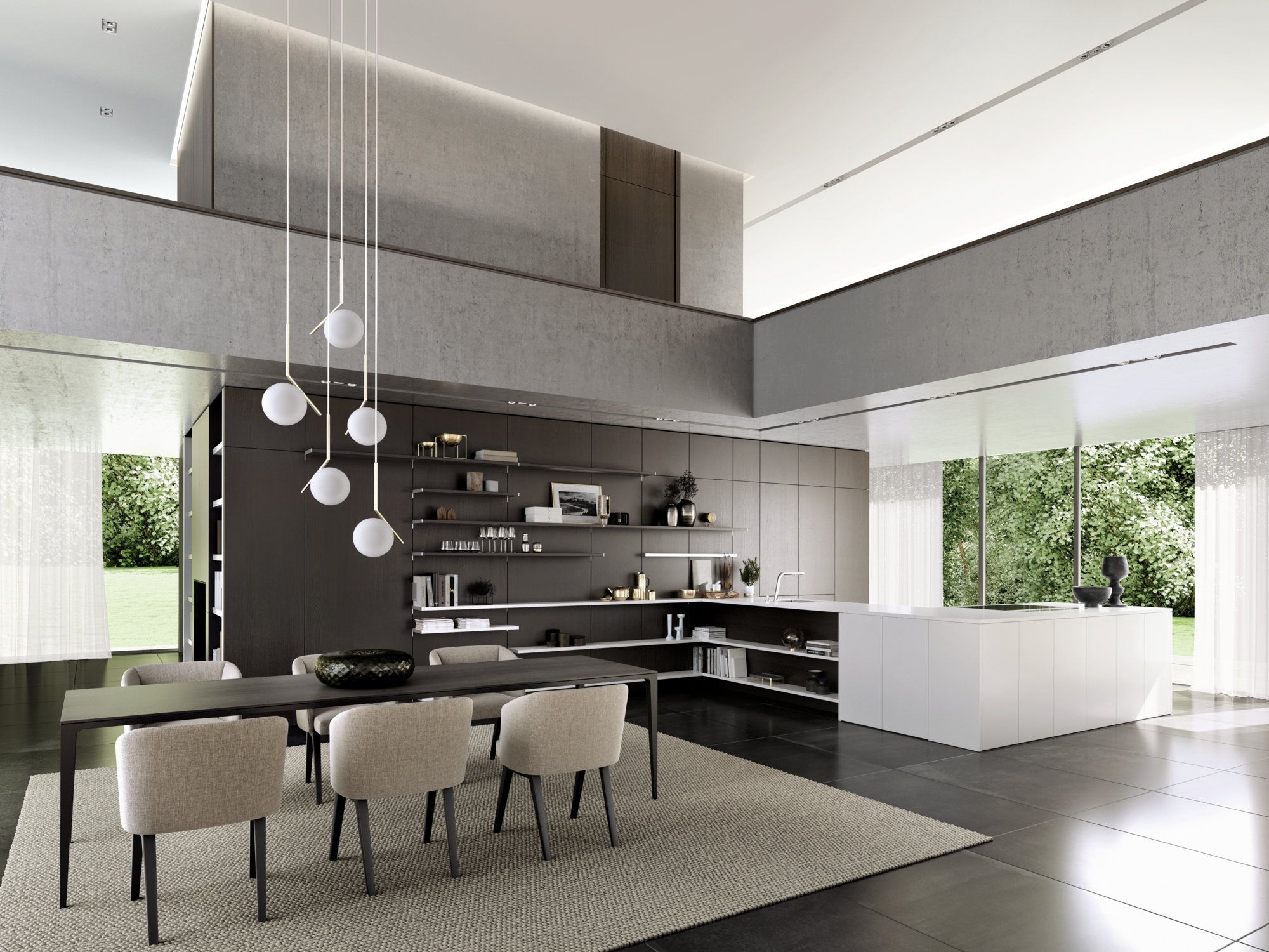 Кухня с полуостровом SieMatic SieMatic PURE - SE 4004 / 5005 ARCH-00041530