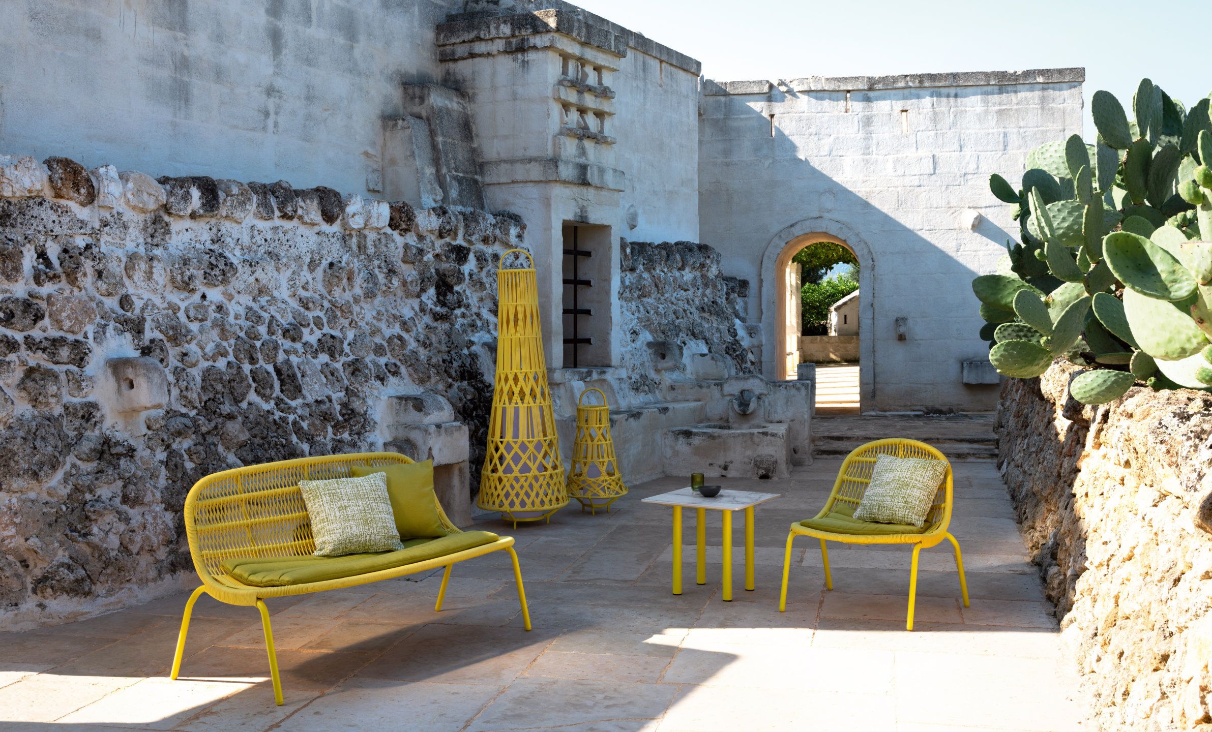 2-местный веревочный садовый диван Talenti Панама ARCH-00026693 - Вид №3