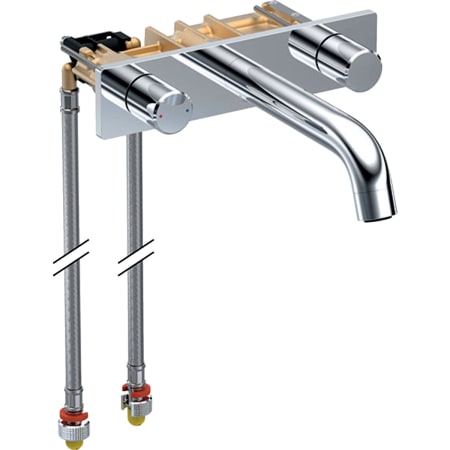 116.460.21.1 Смеситель для раковины Geberit ONE круглого исполнения, настенный монтаж, смеситель двухручковый, для монтажного элемента Geberit ONE Geberit 