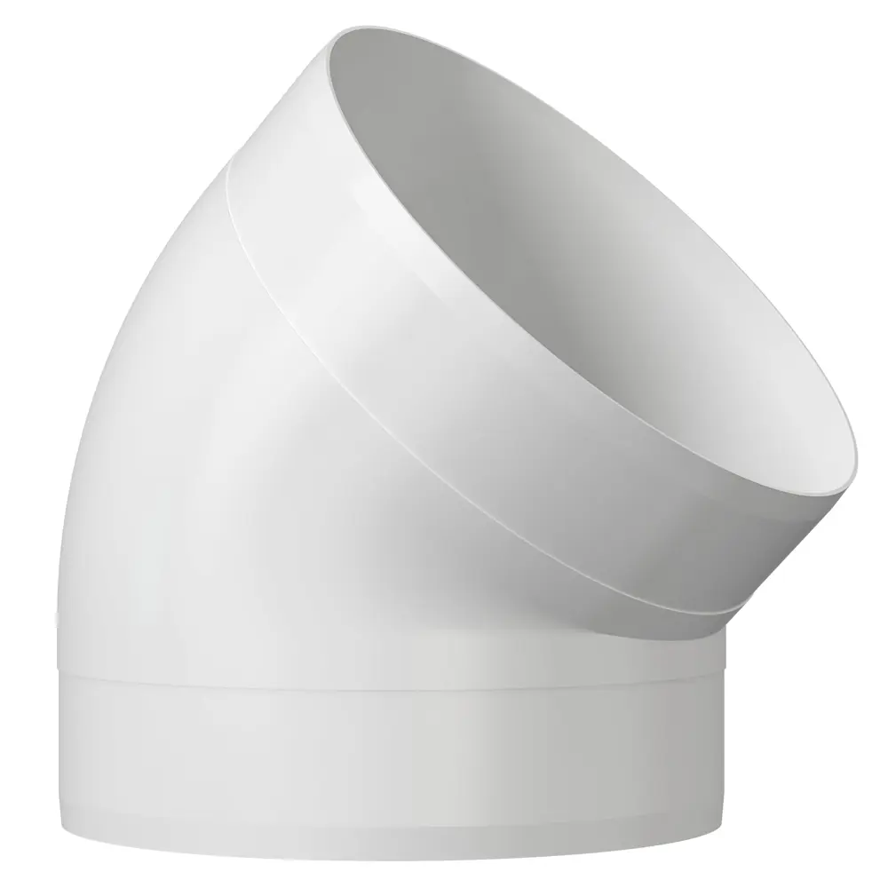 Колено круглое Fonet D150 мм 45 градусов пластик STLM-2208006 - Вид №1