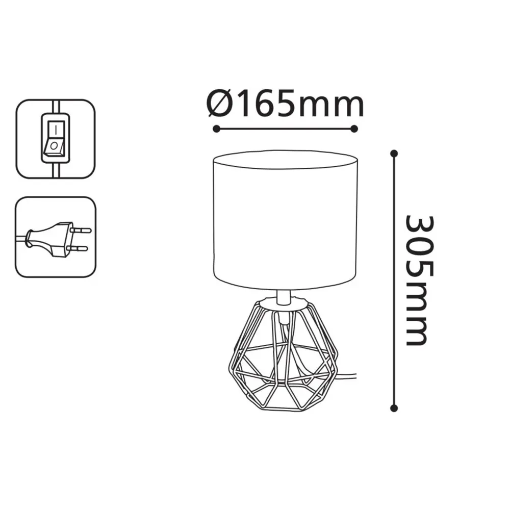 Настольная лампа Eglo «Carlton2» 1xE14x60 Вт, цвет чёрный/белый STLM-2160234 - Вид №11