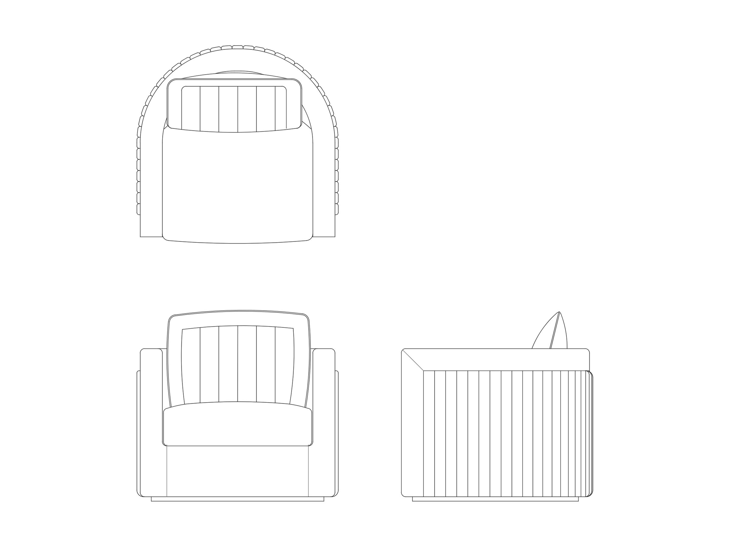 Кресло с подлокотниками Casa Magna DRUMMOND ARCH-00001442 - Вид №3