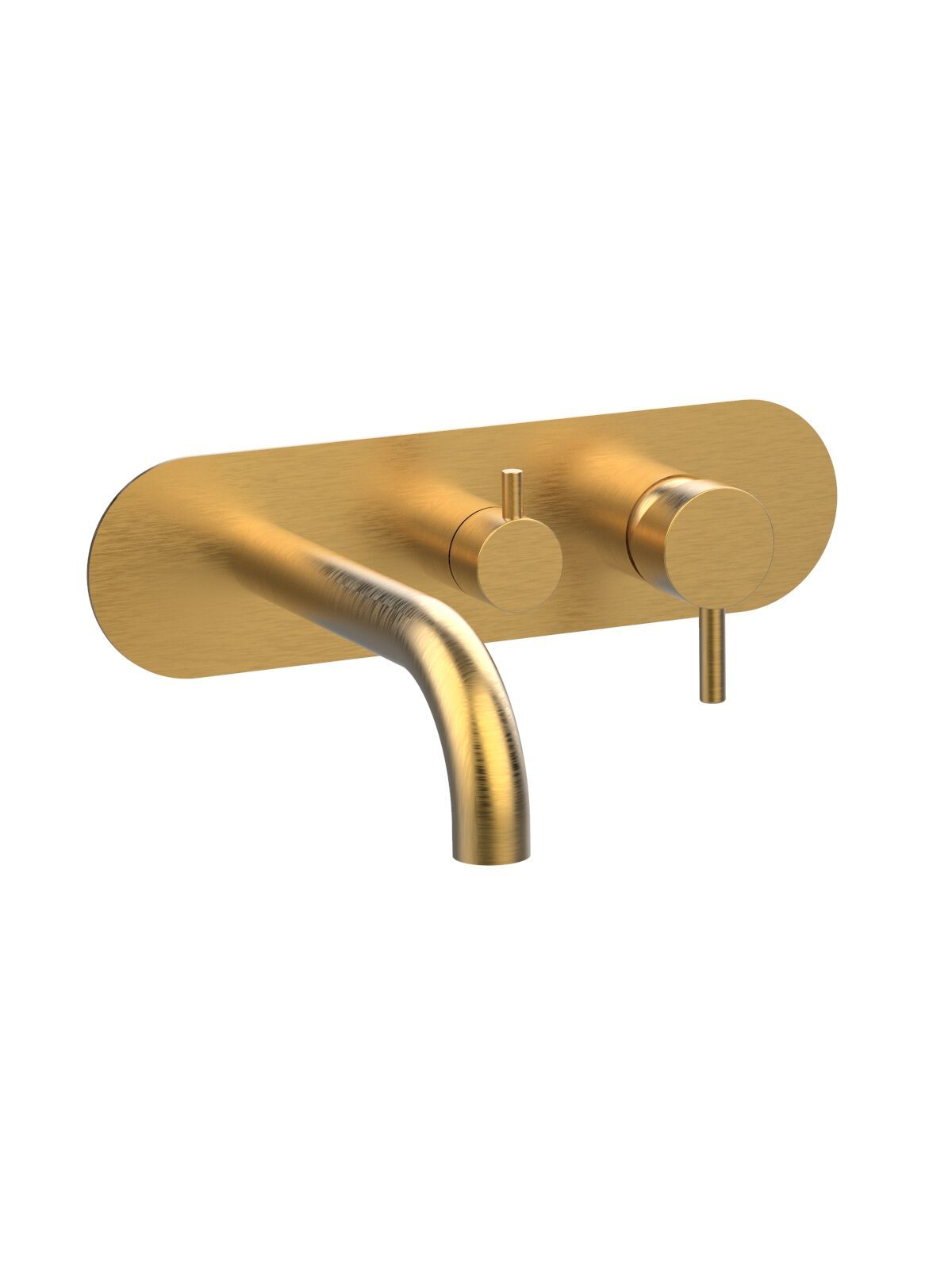 Настенный смеситель для ванны с 3 отверстиями с пластиной Rubinetterie Frattini отдельная эстетика ARCH-00025332 - Вид №9