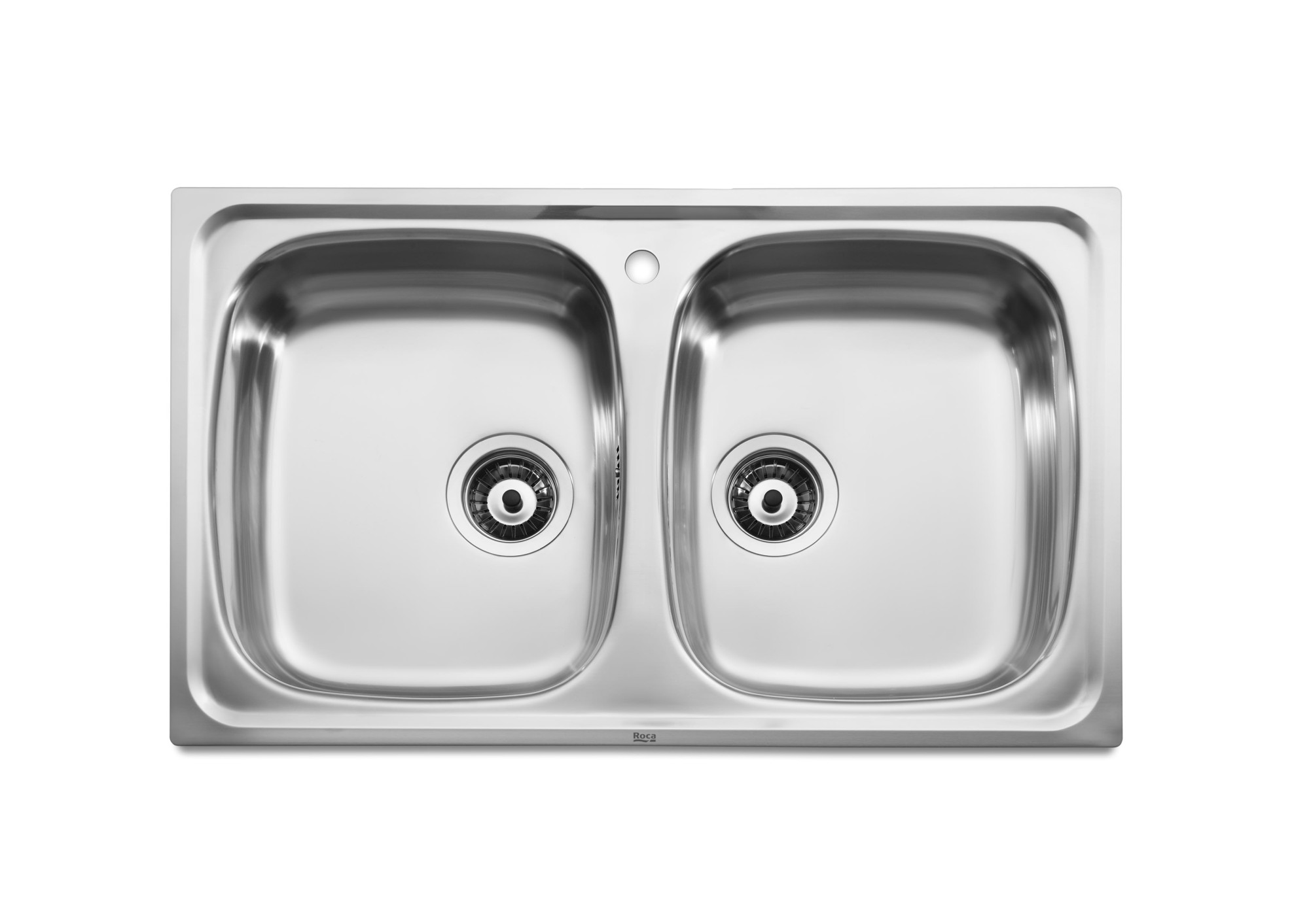 A870220801 Компактная мойка из нержавеющей стали с двумя чашами. ROCA J 