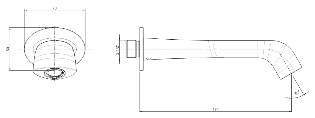 Настенный дозирующий носик для ванны Rubinetterie Frattini Delizia ARCH-00068630 - Вид №5