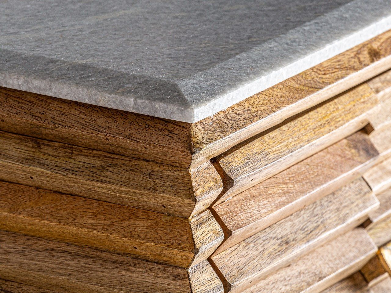 Комод из манго и мрамора Vical Home Plissé Wood ARCH-00075268 - Вид №2