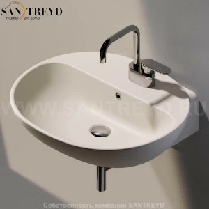 ND5083.9003 Подвесная раковина настенная овальная Ceramica Flaminia Nuda бежевая