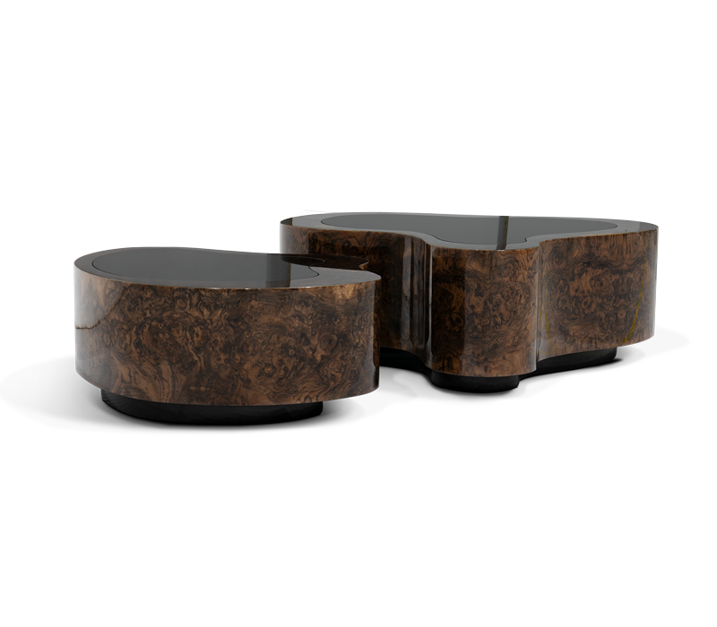 0-235 Центральный стол Wave из орехового дерева Boca Do Lobo  - Вид №1