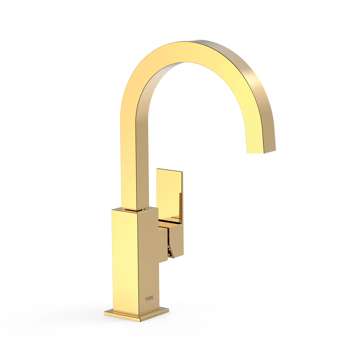 Смеситель для раковины CUADRO High с одной ручкой и боковым рычагом-00660602OR TRES 