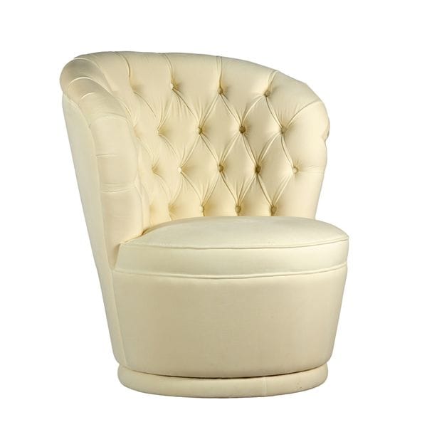 Кресло белое мягкое круглое PUCCINI UNICO ДИЗАЙНЕРСКИЕ 249001 Белый  - Вид №1