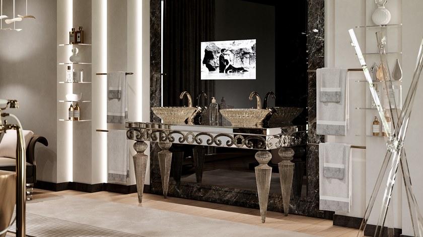 Тумба под умывальник из дерева и стекла Casanova Santreyd sun-id-1357557 - Вид №1