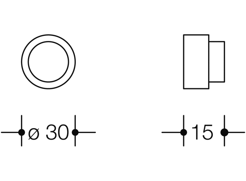 611XA.15 буфер двери стены HEWI System 111 | Edelstahl  - Вид №1