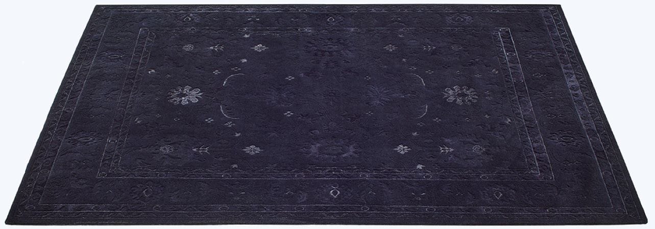 Прямоугольный ковер ручной работы из шерсти и шелка Vartian Black &amp ARCH-00061803